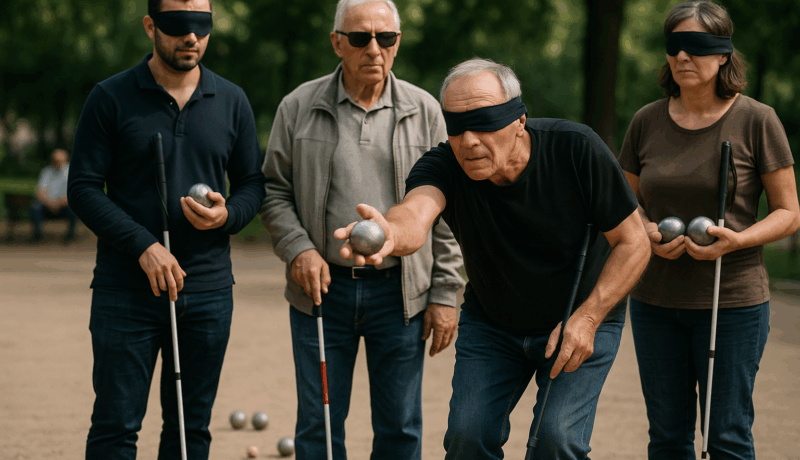 Pétanque pour mal-voyants et non-voyants