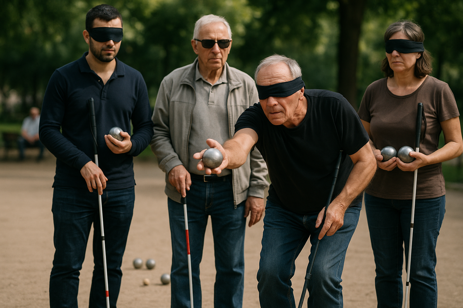 Pétanque pour mal-voyants et non-voyants