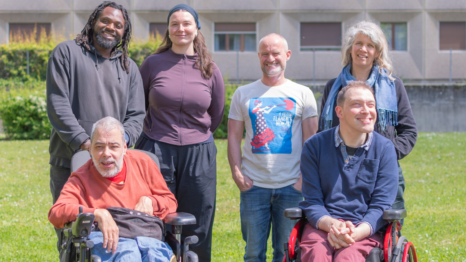 Léon, Estelle, Philippe, Anne, Michel et Niels